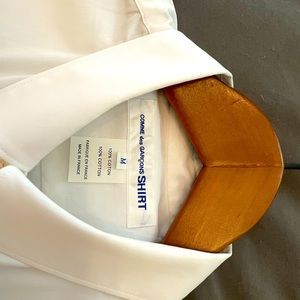 Comme des Garçons Shirt short sleeve white shirt.